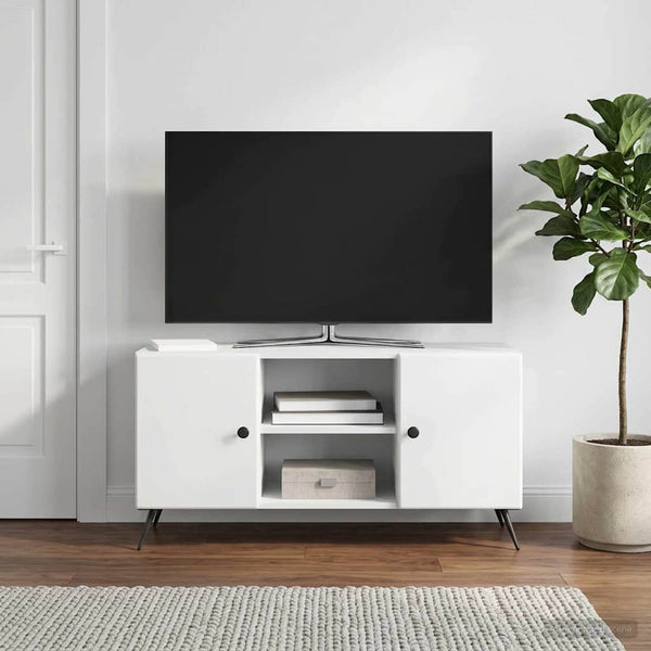 TV-kaappi valkoinen 102 x 34,5 x 50 cm Tekninen puu