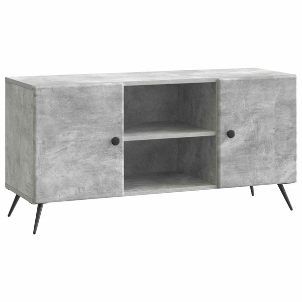 TV-kaappi 102 x 34,5 x 50 cm Betoninharmaa Tekninen puu