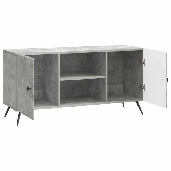 TV-kaappi 102 x 34,5 x 50 cm Betoninharmaa Tekninen puu