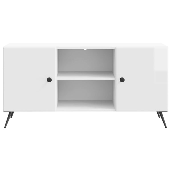 TV-kaappi 102 x 34,5 x 50 cm Korkeakiiltoinen valkoinen
