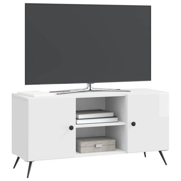 TV-kaappi 102 x 34,5 x 50 cm Korkeakiiltoinen valkoinen