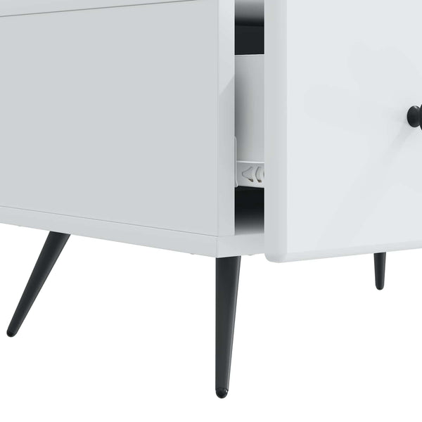 TV-kaappi valkoinen 147 x 34,5 x 30 cm Tekninen puu