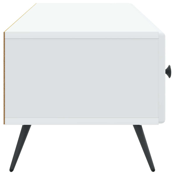 TV-kaappi valkoinen 147 x 34,5 x 30 cm Tekninen puu