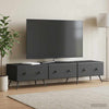 TV-kaappi laatikon kanssa Musta 147 x 34,5 x 30 cm Tekninen puu