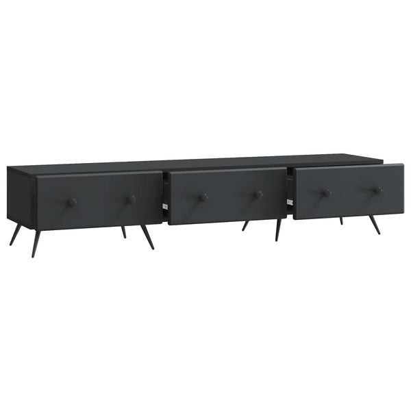 TV-kaappi laatikon kanssa Musta 147 x 34,5 x 30 cm Tekninen puu