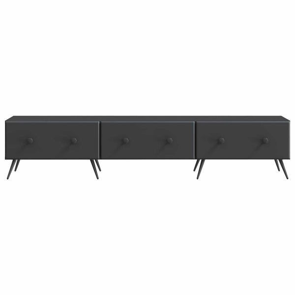 TV-kaappi laatikon kanssa Musta 147 x 34,5 x 30 cm Tekninen puu