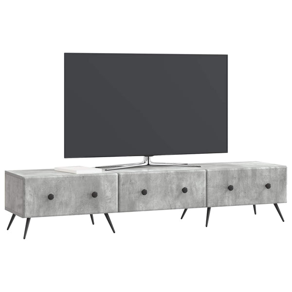 TV-kaappi Betoninharmaa 147 x 34,5 x 30 cm Tekninen puu