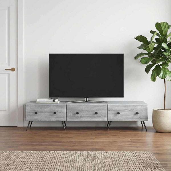 TV-kaappi Harmaa sonoma 147 x 34,5 x 30 cm Tekninen puu