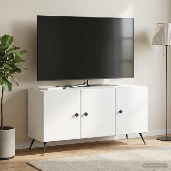 TV-kaappi valkoinen 99 x 34,5 x 50 cm Tekninen puu