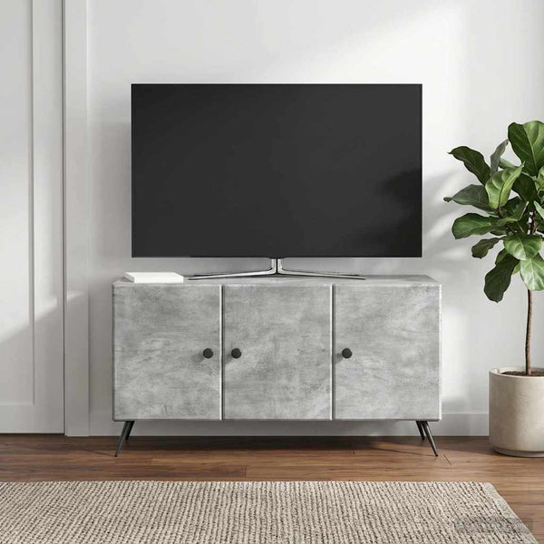 TV-kaappi Betoninharmaa 99 x 34,5 x 50 cm Tekninen puu