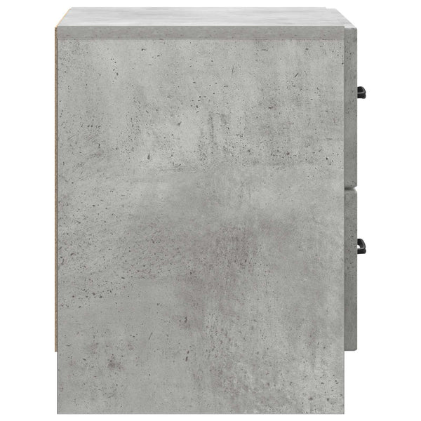 Yöpöytäkaappi Betoninharmaa 43 x 34,5 x 44,5 cm Tekninen puu