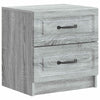 Yöpöytäkaappi 2 kpl Harmaa sonoma 43 x 34,5 x 44,5 cm