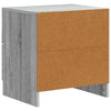 Yöpöytäkaappi 2 kpl Harmaa sonoma 43 x 34,5 x 44,5 cm
