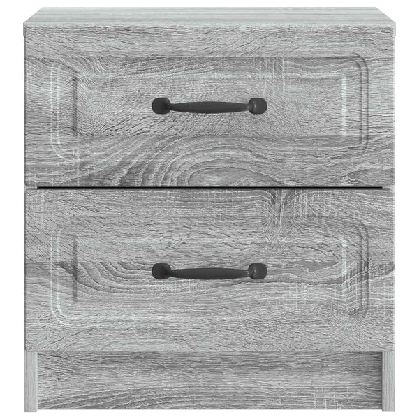 Yöpöytäkaappi 2 kpl Harmaa sonoma 43 x 34,5 x 44,5 cm