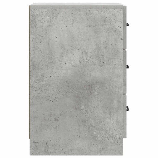 Yöpöytäkaappi Betoninharmaa 43 x 41 x 63,5 cm Tekninen puu