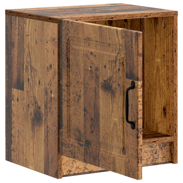 Yöpöytäkaappi 2 kpl Vanha puu 43 x 34,5 x 47 cm Tekninen puu