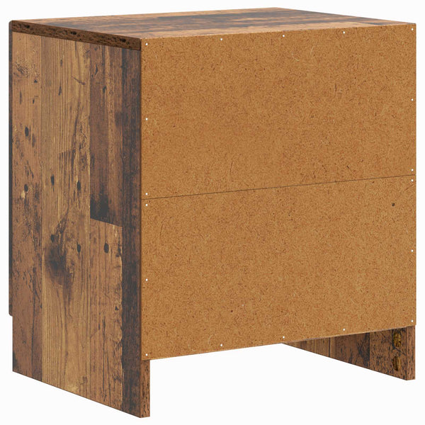 Yöpöytäkaappi 2 kpl Vanha puu 43 x 34,5 x 47 cm Tekninen puu