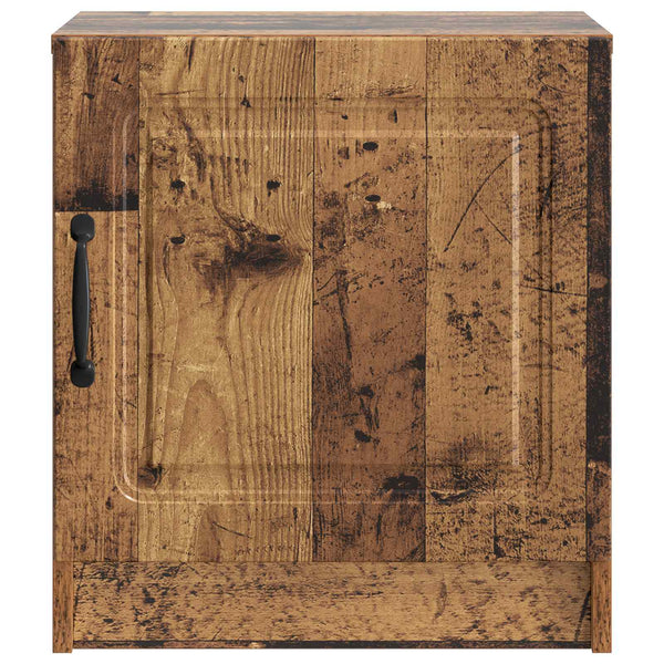 Yöpöytäkaappi 2 kpl Vanha puu 43 x 34,5 x 47 cm Tekninen puu