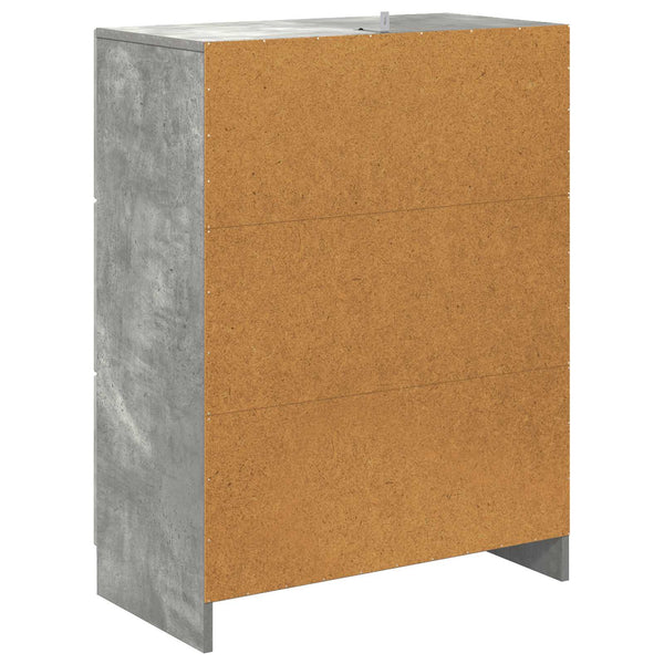 Laatikkokaappi 66 x 34,5 x 87 cm Tekninen puu Betoninharmaa