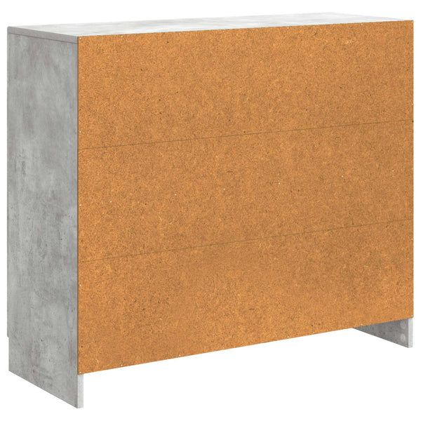 Sivupöytä Betoninharmaa 89 x 34,5 x 77 cm Tekninen puu