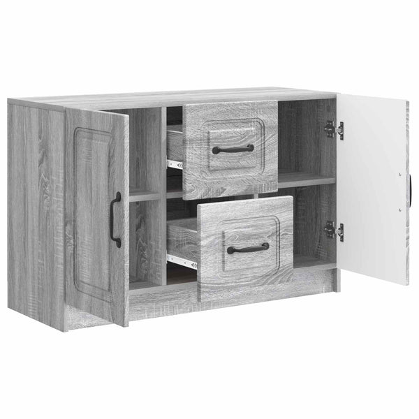 Sivupöytä Harmaa sonoma 89 x 34,5 x 57 cm Tekninen puu