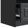 TV-kaappi laatikon kanssa Musta 102 x 34,5 x 47 cm Tekninen puu