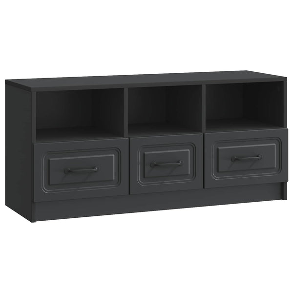 TV-kaappi laatikon kanssa Musta 102 x 34,5 x 47 cm Tekninen puu
