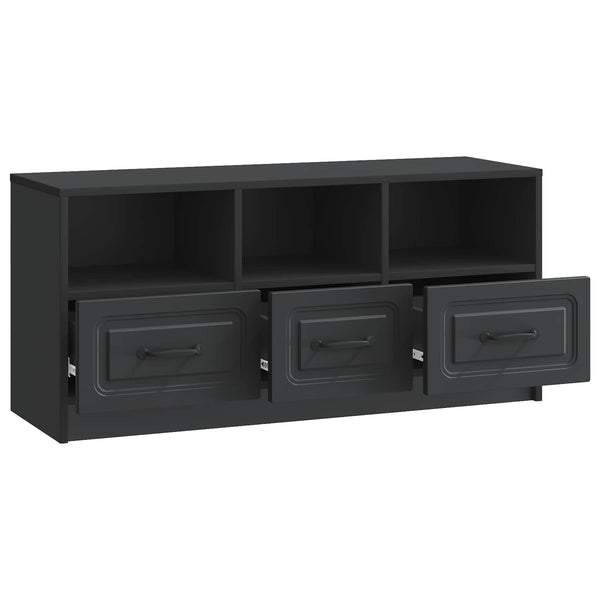 TV-kaappi laatikon kanssa Musta 102 x 34,5 x 47 cm Tekninen puu