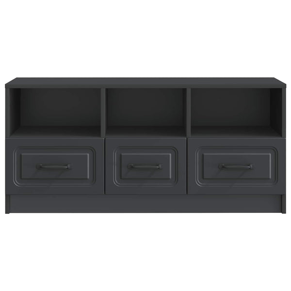 TV-kaappi laatikon kanssa Musta 102 x 34,5 x 47 cm Tekninen puu
