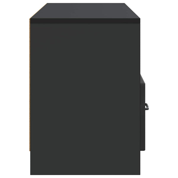 TV-kaappi laatikon kanssa Musta 102 x 34,5 x 47 cm Tekninen puu