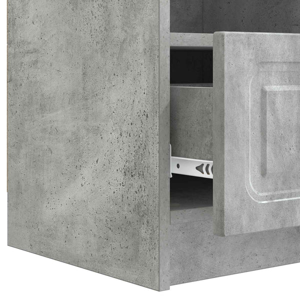 TV-kaappi Betoninharmaa 102 x 34,5 x 47 cm Tekninen puu