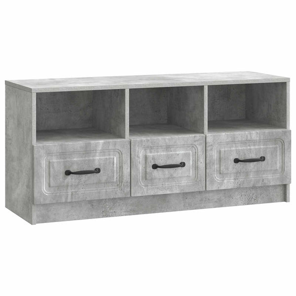 TV-kaappi Betoninharmaa 102 x 34,5 x 47 cm Tekninen puu