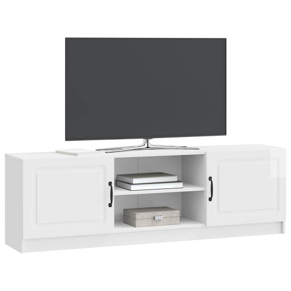 TV-kaappi Korkeakiiltoinen valkoinen 150 x 31 x 47 cm