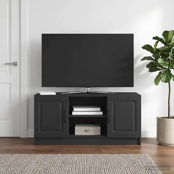 TV-kaappi Musta 102 x 34,5 x 47 cm Tekninen puu