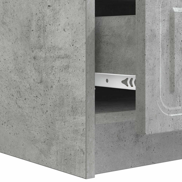 TV-kaappi 147 x 34,5 x 27 cm Betoninharmaa Tekninen puu