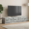 TV-kaappi 147 x 34,5 x 27 cm Betoninharmaa Tekninen puu