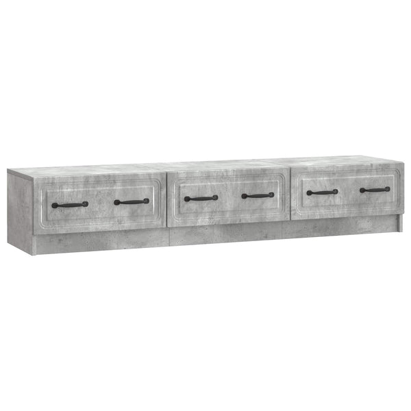 TV-kaappi 147 x 34,5 x 27 cm Betoninharmaa Tekninen puu