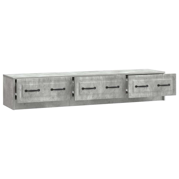 TV-kaappi 147 x 34,5 x 27 cm Betoninharmaa Tekninen puu