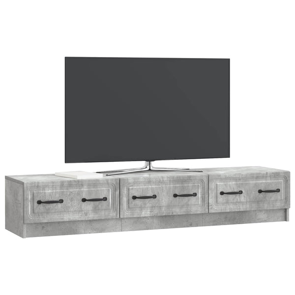 TV-kaappi 147 x 34,5 x 27 cm Betoninharmaa Tekninen puu