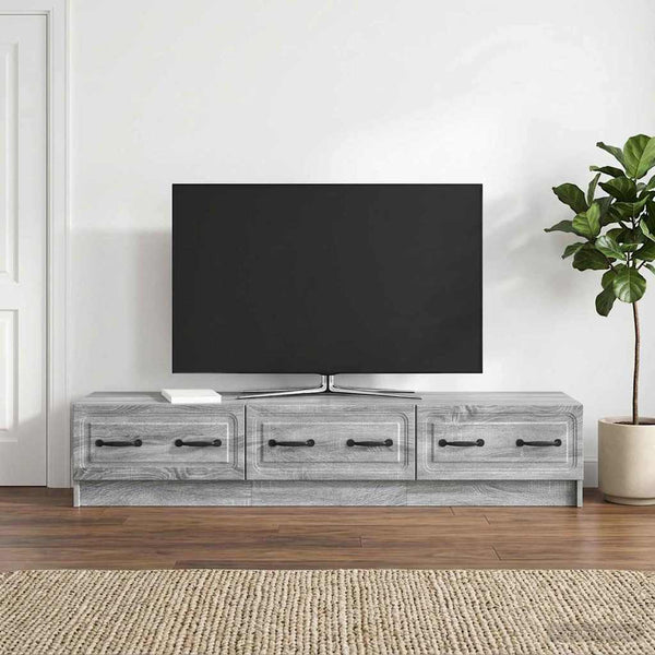 TV-kaappi 147 x 34,5 x 27 cm Harmaa sonoma Tekninen puu