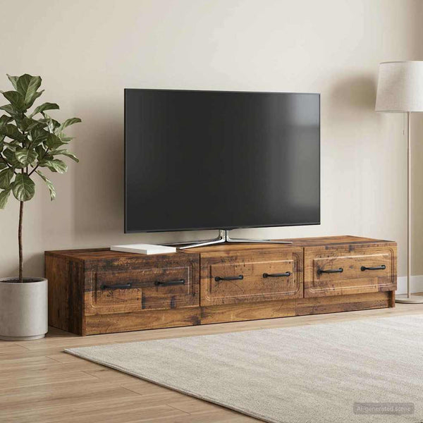 TV-kaappi 147 x 34,5 x 27 cm Vanha puu Tekninen puu