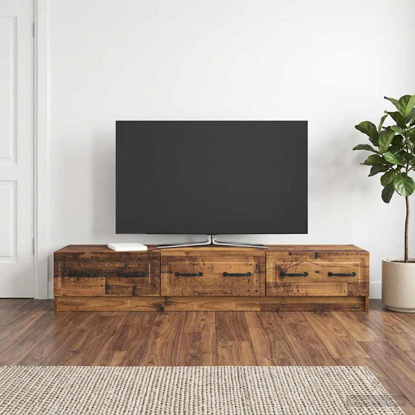 TV-kaappi 147 x 34,5 x 27 cm Vanha puu Tekninen puu