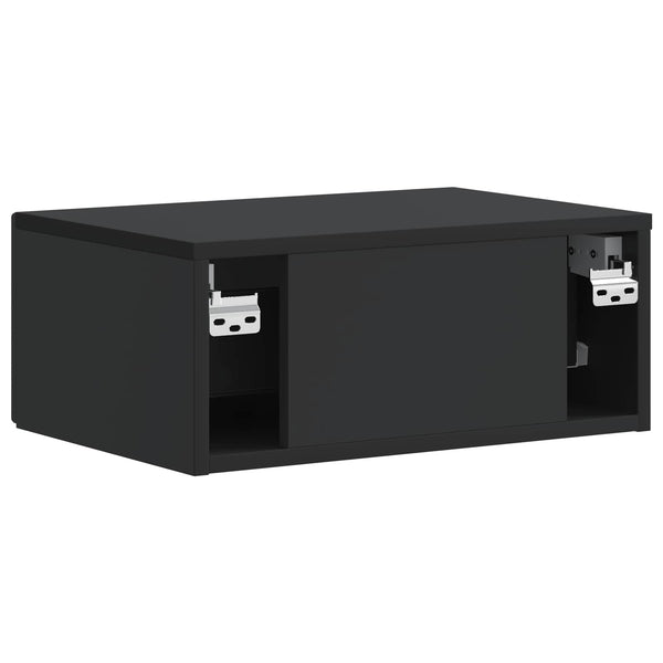 Yöpöytäkaappi 2 kpl Musta 49 x 34,5 x 20 cm Tekninen puu