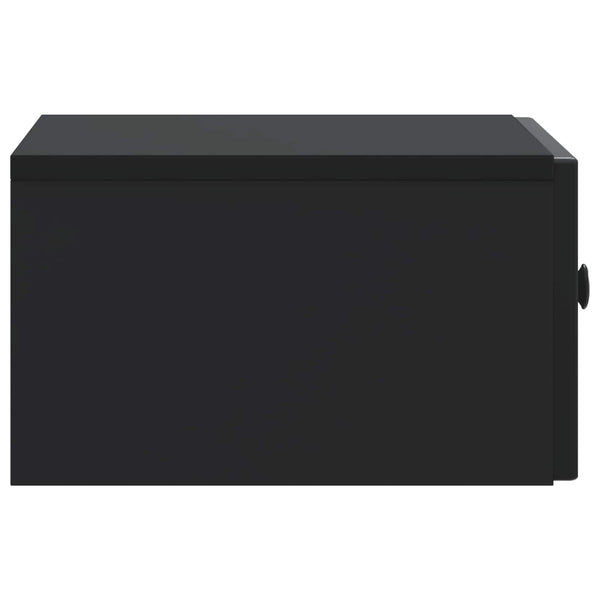 Yöpöytäkaappi 2 kpl Musta 49 x 34,5 x 20 cm Tekninen puu