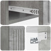 Yöpöytäkaappi 2 kpl Betoninharmaa 49 x 34,5 x 20 cm