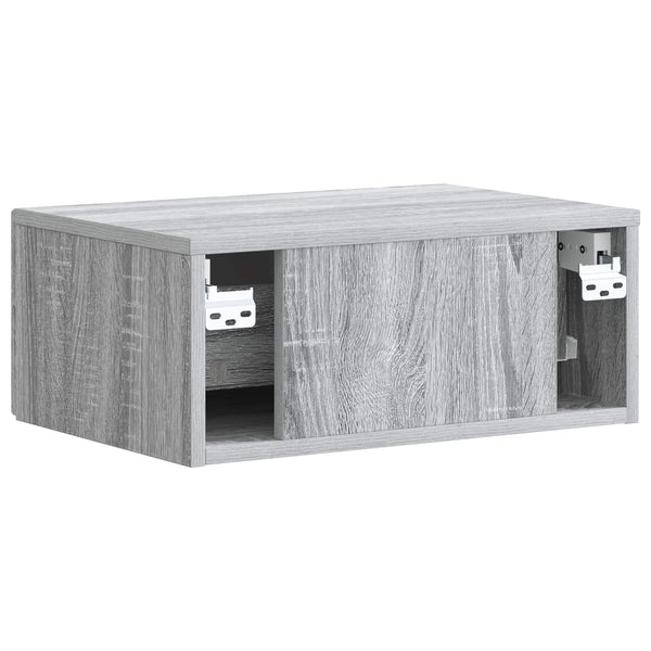 Yöpöytäkaappi 2 kpl Harmaa sonoma 49 x 34,5 x 20 cm