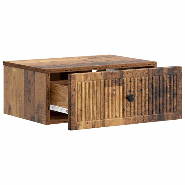 Yöpöytäkaappi 2 kpl Vanha puu 49 x 34,5 x 20 cm Tekninen puu