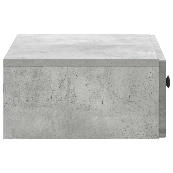 Seinälle Asennettava Sivupöytä Betoninharmaa 59 x 34,5 x 17 cm