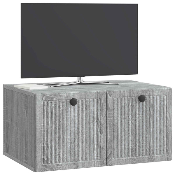 Seinälle asennettava TV-kaappi Harmaa sonoma 59,5 x 41 x 30 cm