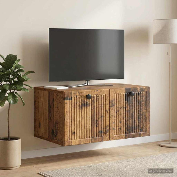 Seinälle asennettava TV-kaappi Vanha puu 59,5 x 41 x 30 cm